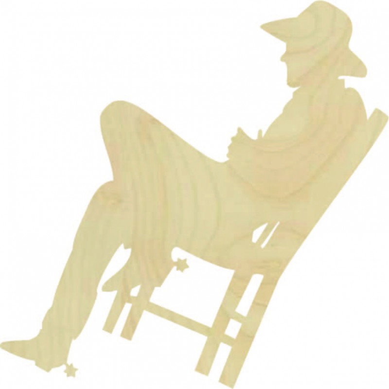 Elegant wooden picture on the wall - COWBOY |...