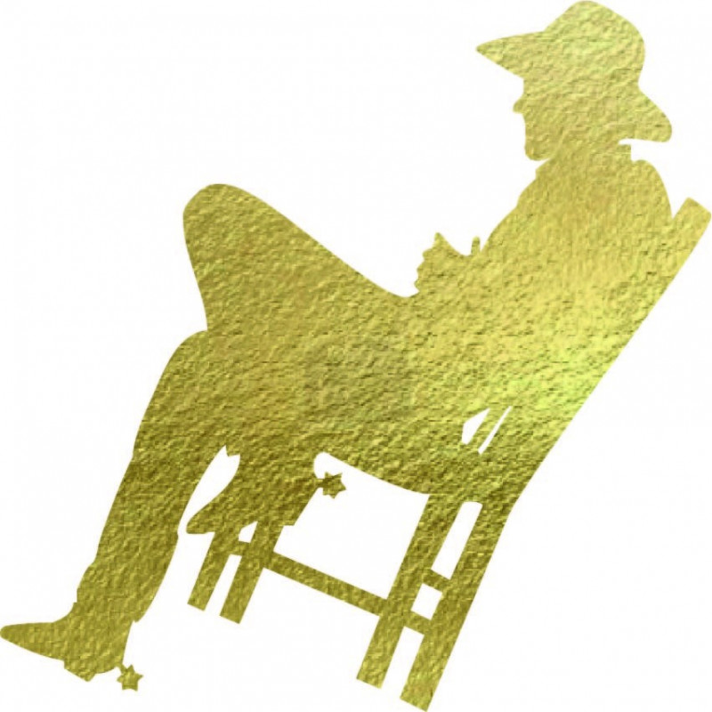 Elegant wooden picture on the wall - COWBOY |...