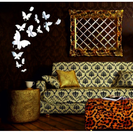 Decorative mirrors. Mirror wall sticker, as a picture or decoration, 3d acrylic sticker Decorative mirrors. Mirror wall sticker, as a picture or decoration, 3d acrylic sticker