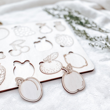 Wooden montessori insert for children - FRUIT | SENTOP