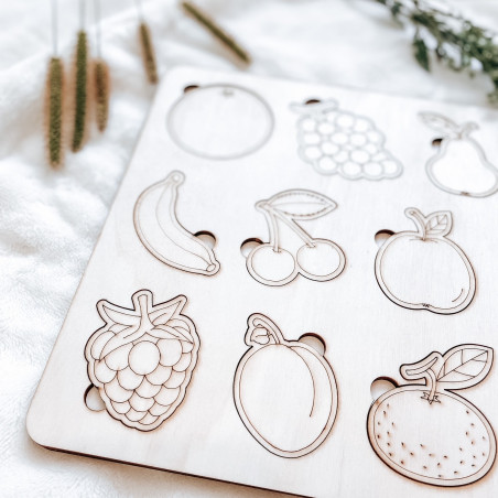 Wooden montessori insert for children - FRUIT | SENTOP