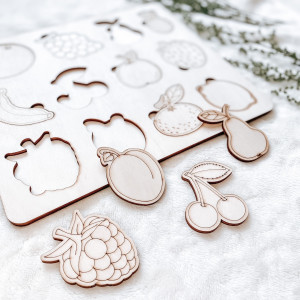 Wooden montessori insert for children - FRUIT | SENTOP 2