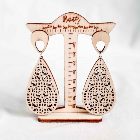 Wooden hanging earrings JULIEN - MONATY | SENTOP