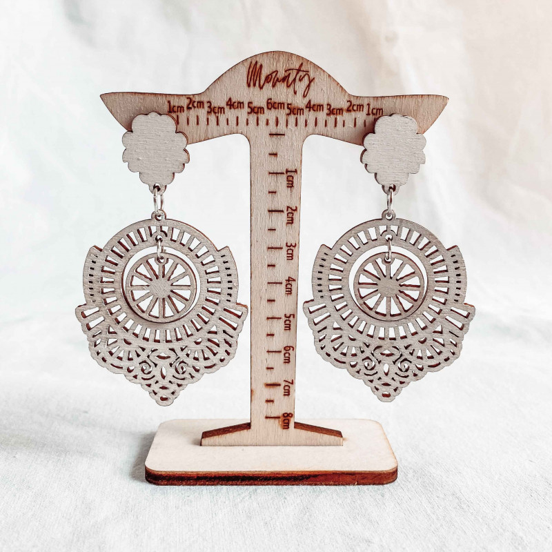 Wooden hanging earrings AVENTIS - MONATY | SENTOP