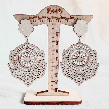 Wooden hanging earrings AVENTIS - MONATY | SENTOP