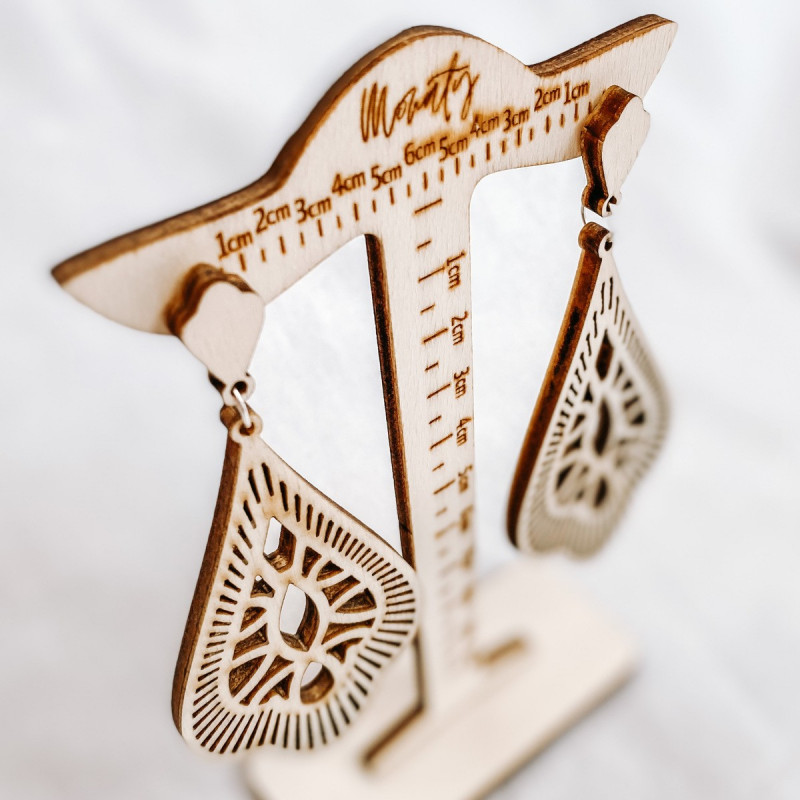 Wooden hanging earrings VALERY - MONATY | SENTOP