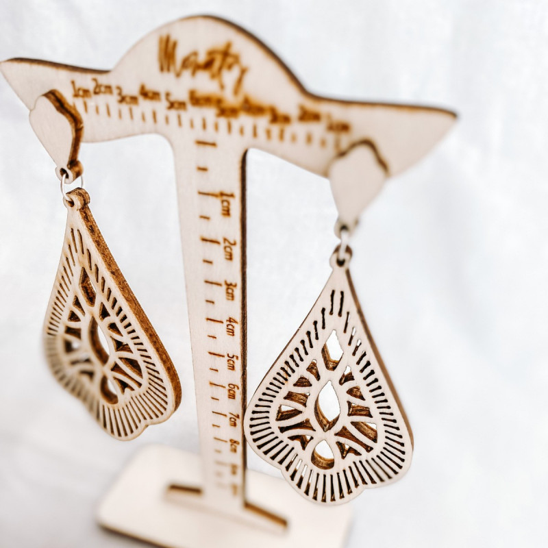 Wooden hanging earrings VALERY - MONATY | SENTOP