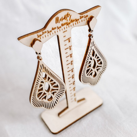Wooden hanging earrings VALERY - MONATY | SENTOP
