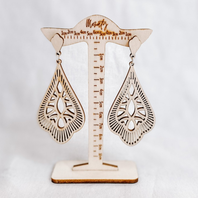 Wooden hanging earrings VALERY - MONATY | SENTOP
