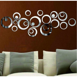 Decorative mirrors. Great 3D adhesive wall clock, modern 3D clock on the wall. Wall clock for the kitchen and the living room.on 2