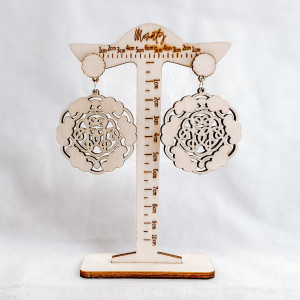 Wooden natural hanging earrings AURORA - MONATY | SENTOP 2