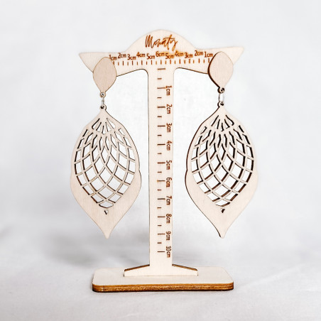 Wooden natural hanging earrings MELLIFLUOUS - MONATY | SENTOP