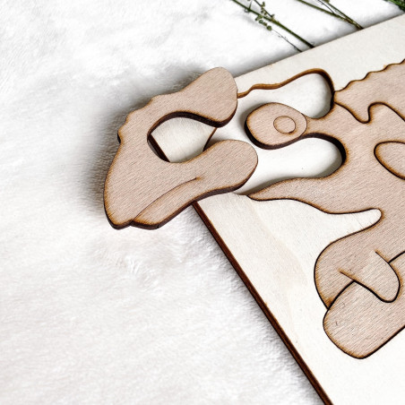 Bicolor wooden montessori insert for children - CHAMELEON BEECH | SENTOP