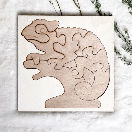 Bicolor wooden montessori insert for children - CHAMELEON BEECH | SENTOP