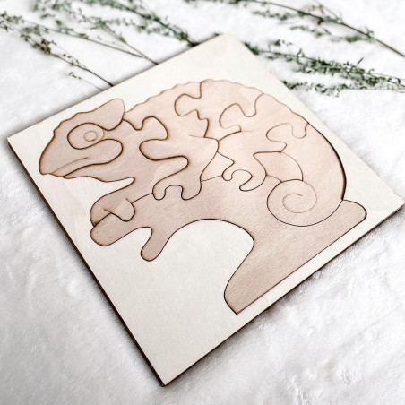 Bicolor wooden montessori insert for children - CHAMELEON BEECH | SENTOP