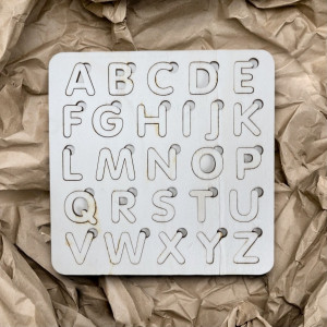 Wooden montessori insert for children - ALPHABET | SENTOP 2
