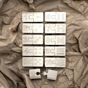 Montessori wooden insert for children - two - piece... 2