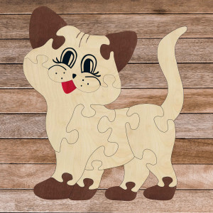 Montessori wooden insert for children - CAT | SENTOP 2