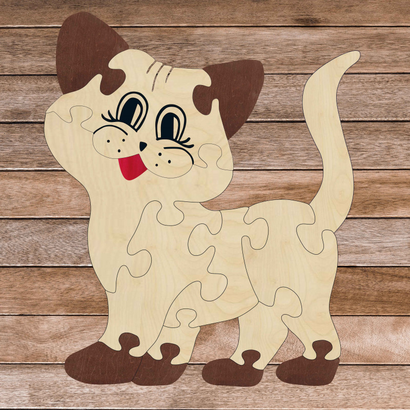 Montessori wooden insert for children - CAT |...