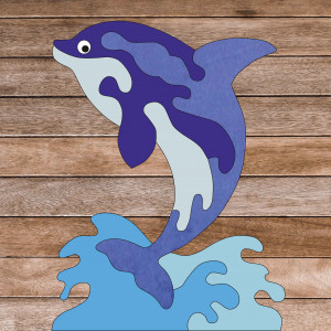 Montessori wooden sensory aid - Dolphin | SENTOP H015 Poplar 2