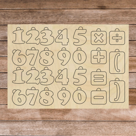 Montessori wooden sensory aid - Mathematics | SENTOP H017 Poplar