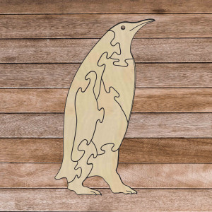Drevené montessori edukačné puzzle - Tučniak | SENTOP...