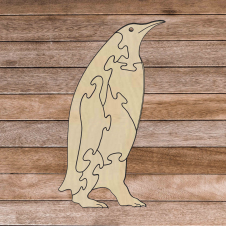 Wooden montessori educational puzzle - Penguin | SENTOP H019 Poplar