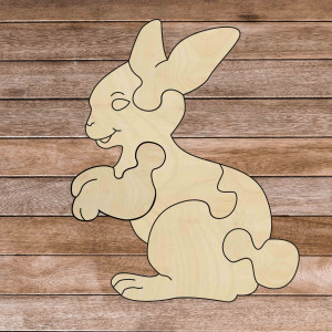 Drevené montessori edukačné puzzle - Zajačik | SENTOP...