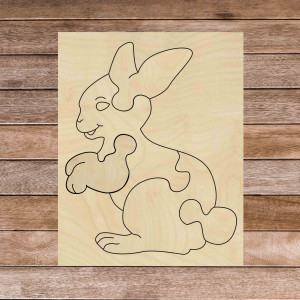 Wooden montessori educational puzzle - Bunny | SENTOP... 2