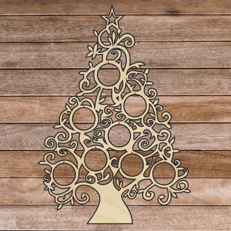 Wooden Christmas tree natural wood - 40 cm, 50 cm and 70 cm| SORTOP