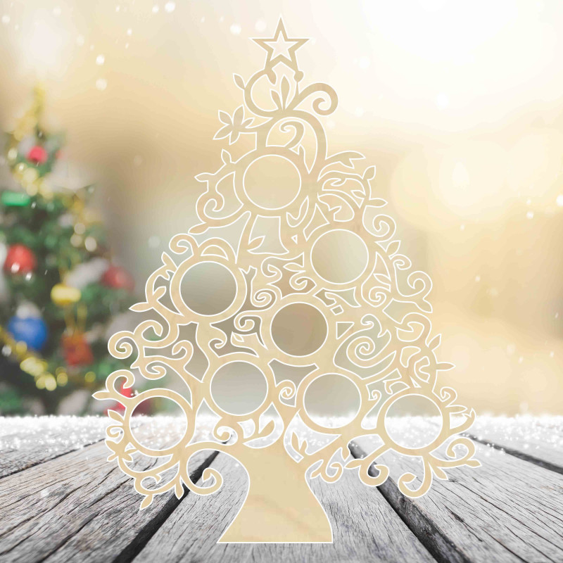 Wooden Christmas tree natural wood - 40 cm, 50...