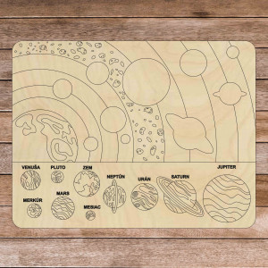 Wooden montessori puzzle - Solar system 10 pieces | SENTOP 2