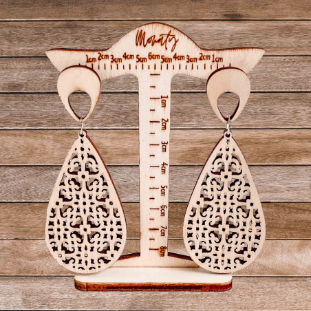 Wooden hanging earrings JULIEN - MONATY | SENTOP