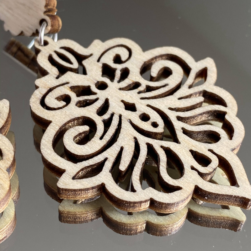 Monaty wood earrings Silente | SENTOP N009