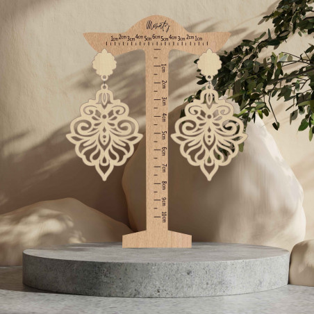 Monaty wood earrings Silente | SENTOP N009