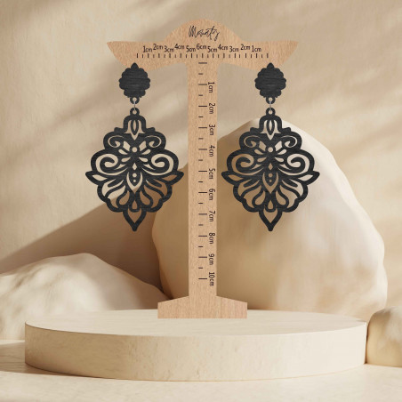 Monaty wood earrings Silente | SENTOP N009