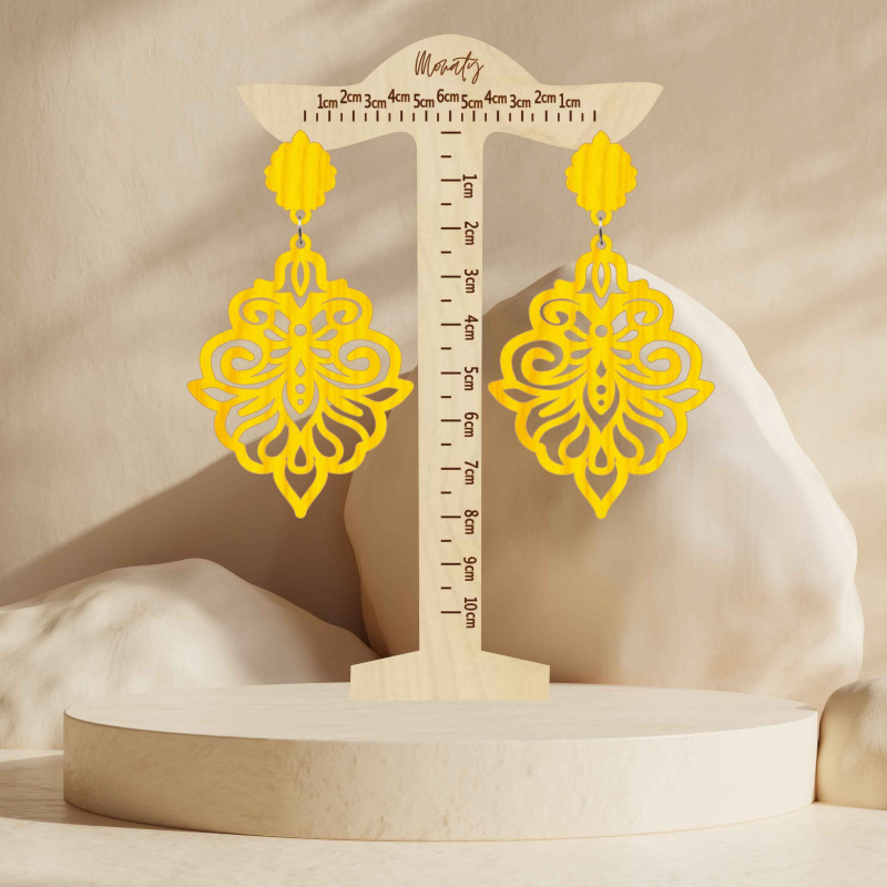 Monaty wood earrings Silente | SENTOP N009