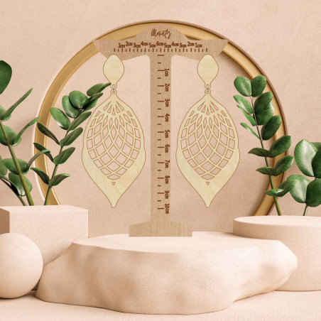 Wooden natural hanging earrings MELLIFLUOUS - MONATY | SENTOP