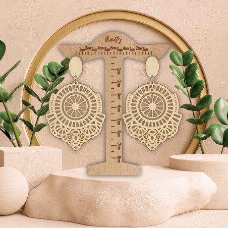 Wooden hanging earrings AVENTIS - MONATY | SENTOP
