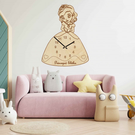Wooden children's clock - Princess with a name | SENTOP PR0440