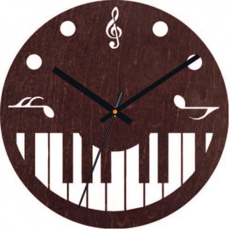 Wall Clock sheet music and piano - HORTO