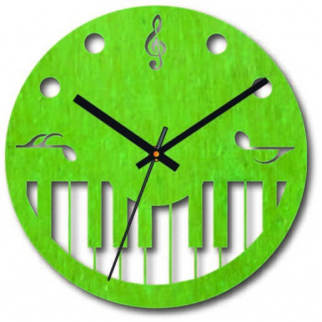 Wall Clock sheet music and piano - HORTO