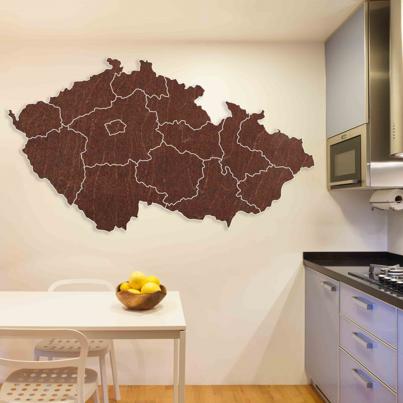 Wooden wall map Czech Republic - 14 pieces |...