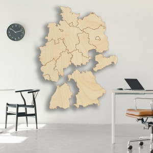 Wooden wall map Germany - 16 pieces | SENTOP 2