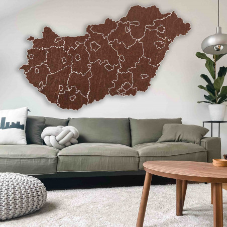 Wooden wall map Hungary - 40 pieces | SENTOP