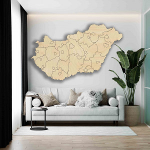 Wooden wall map of Hungary - 40 pieces | SENTOP M005 2