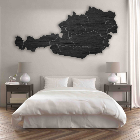 Wooden map on the wall of Austria - 10 pcs SENTOP