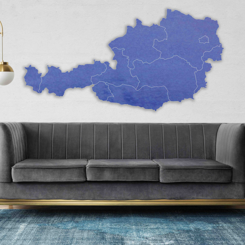 Wooden map on the wall of Austria - 10 pcs SENTOP