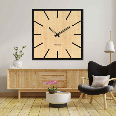 Wooden wall clock made of HDF MAPLE - up to 50 x 50 cm | HDFK022