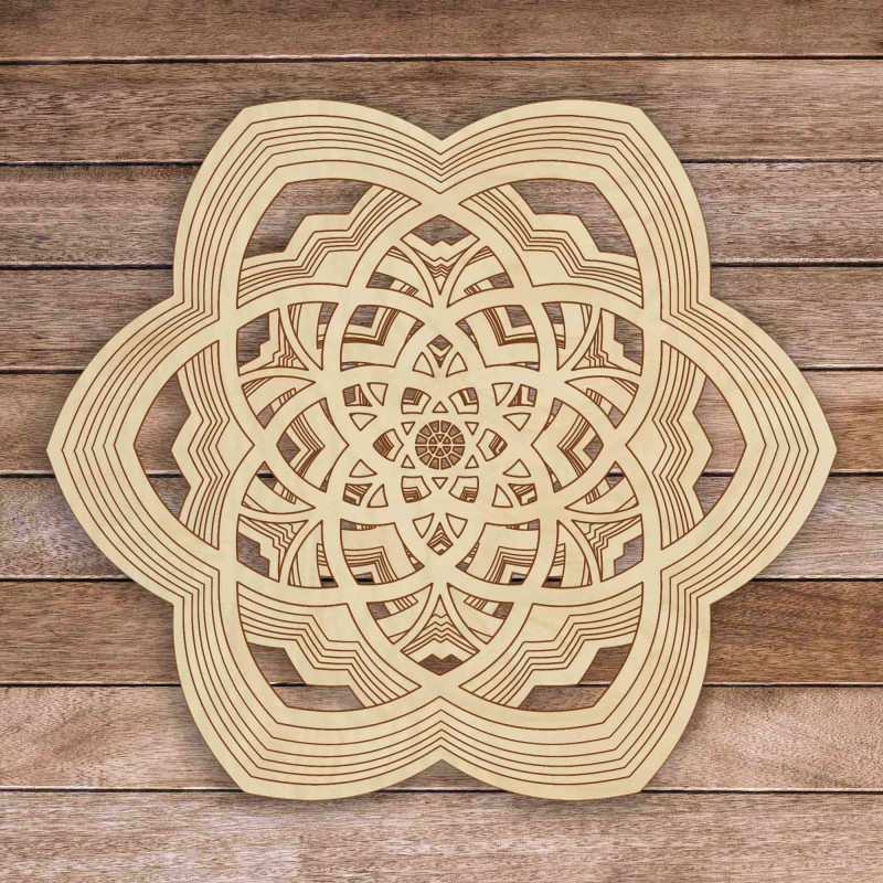 Wooden mandala Harmony made of several layers...